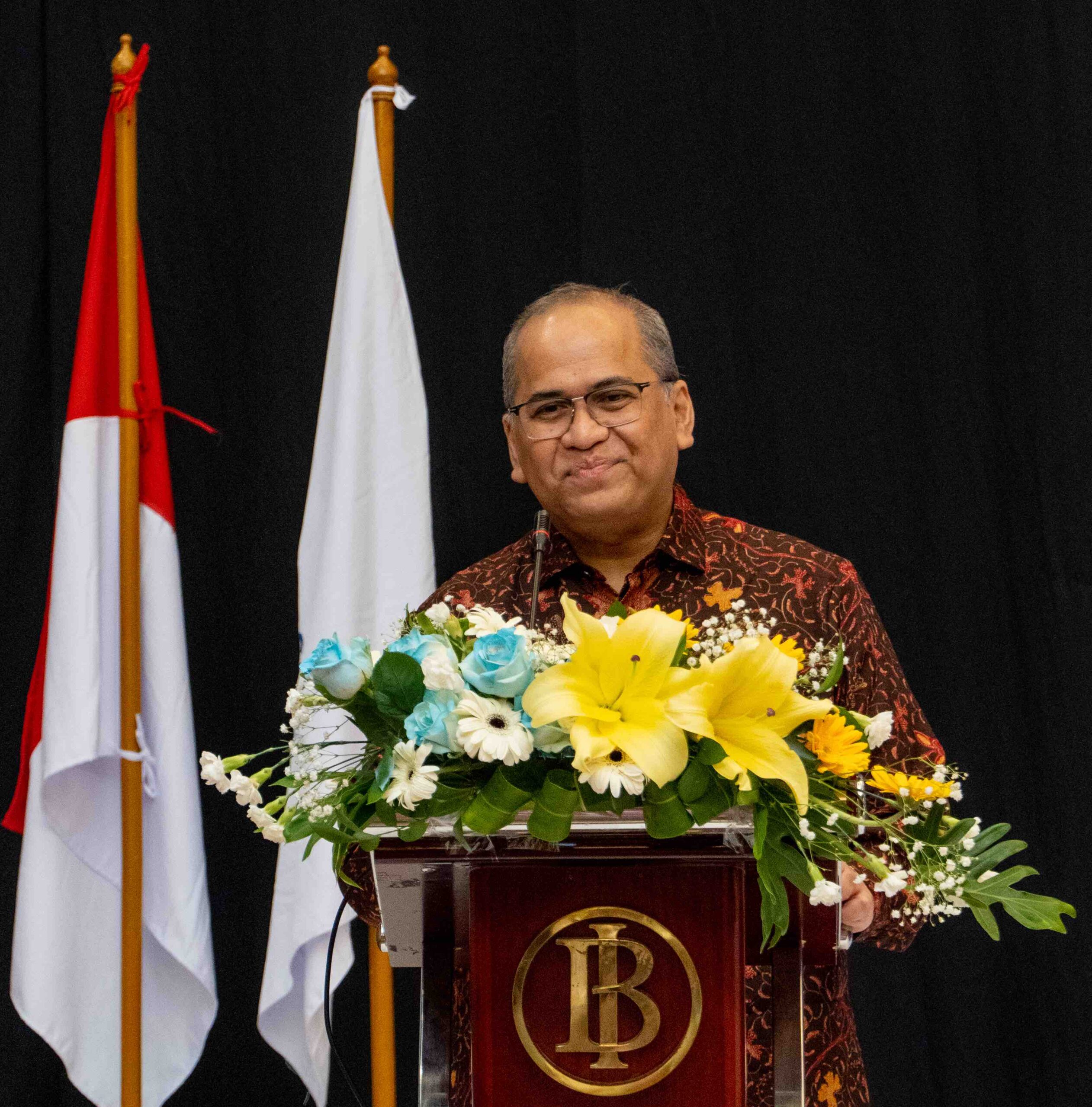 Kepala Perwakilan Bank Indonesia Provinsi Sumatera Selatan, Erwin Soeriadimadja saat sambutan pada acara capacity building GenBI Sumsel tahun 2022, Rabu (25/5) di Hotel The Zuri, Palembang