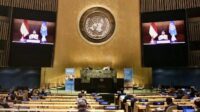 Menlu RI Retno Marsudi pada siang majelis umum PBB